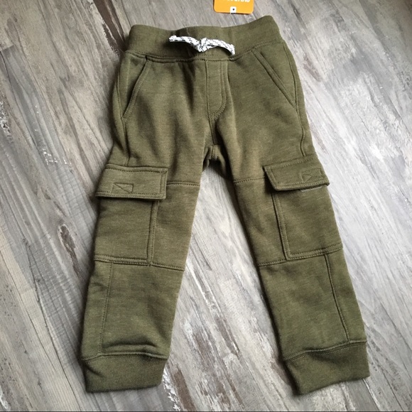 Boys Pants Size 2T Olive Green Fleece